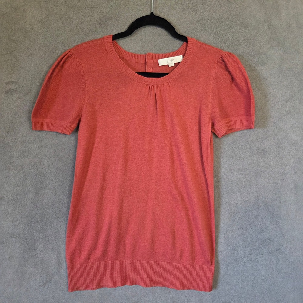 LOFT Puff Sleeve Sweater Women's Small‎ Business Casual Office Academia Coquette